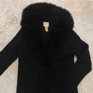 Herald House Removable Fur Collar Cardigan